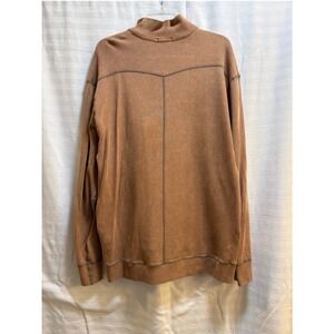 Agave Lux Jackson Hole Quarter Zip Pullover Sweater Tan Mens XL K-1097 Full Cut